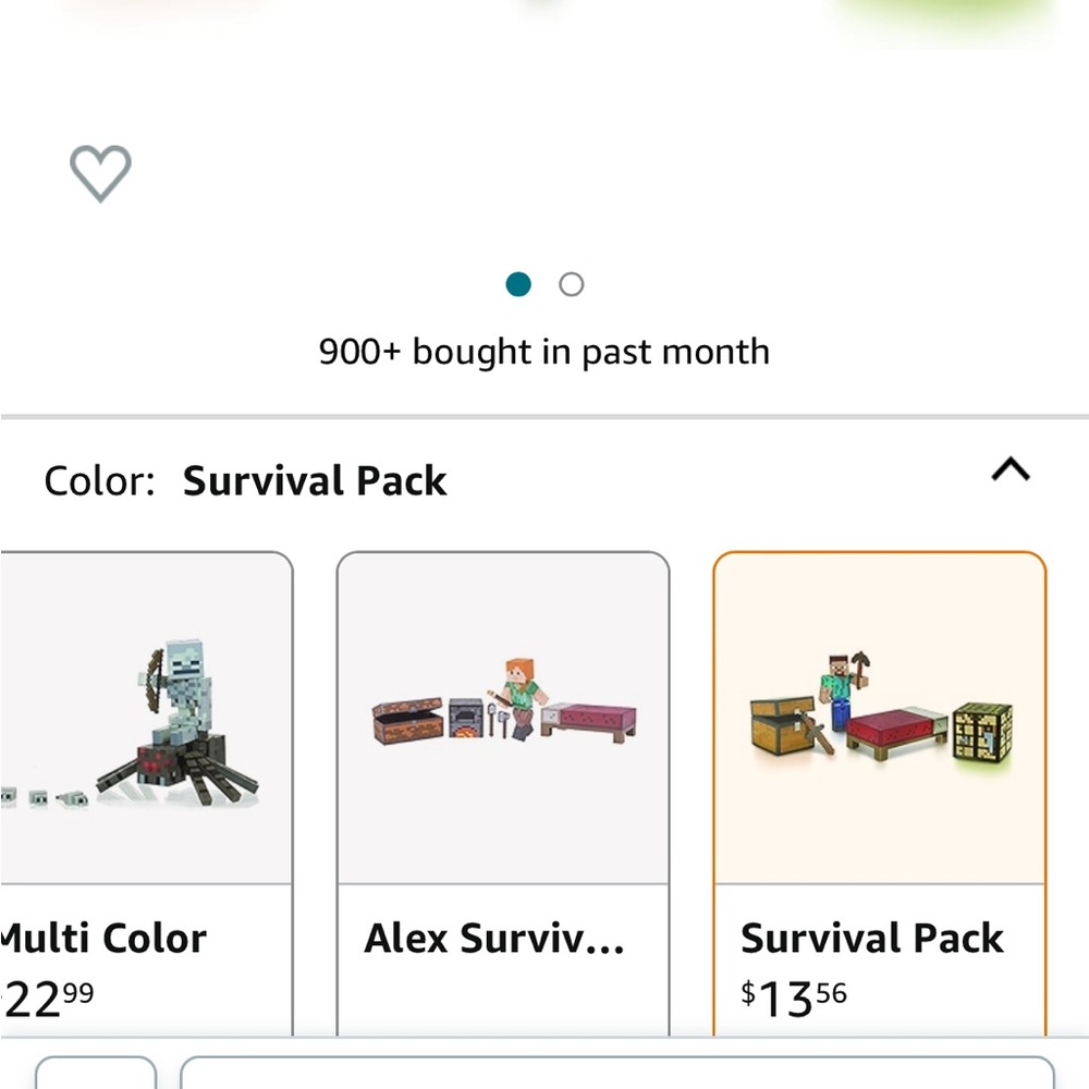 Minecraft Survival Pack Action Figure Set - Picture 2 of 2